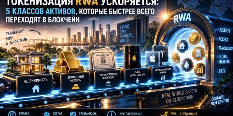 Токенизация RWA ускоряется: 5 классов активов, которые быстрее всего переходят в блокчейн